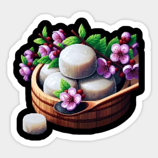 Mochi Pixel Flower Candy Rice Flour Japan Gift Sticker